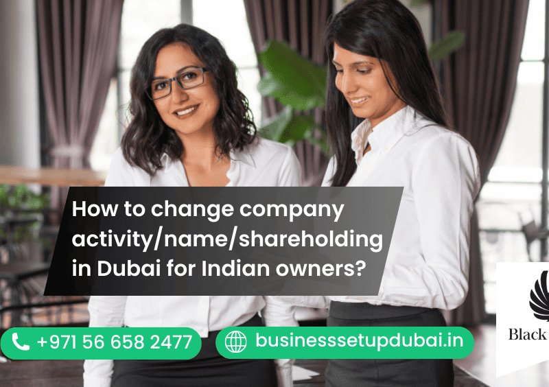 How to change company activity/name/shareholding in Dubai for Indian owners?